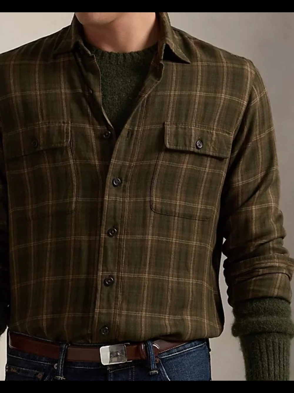 Polo Ralph Lauren pockets plaid button